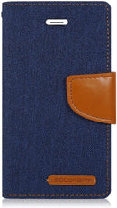 Goospery Canvas Wallet for iPhone 6 Plus / 7 Plus / 8 Plus Case Denim Stand Flip Cover