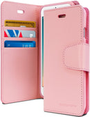 Goospery Sonata Wallet for iPhone 7/8 Plus Case Leather Stand Flip Cover (Pink)