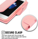 Goospery Sonata Wallet for iPhone 7/8 Plus Case Leather Stand Flip Cover (Pink)