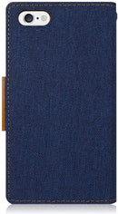 Goospery Canvas Wallet for iPhone 6 Plus / 7 Plus / 8 Plus Case Denim Stand Flip Cover