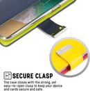 Rich Diary Leather Wallet Case NAVY FOR iPhone X/Xs