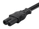 Monoprice PowerCord NonPolarized NEMA1-15P to NonPolarized IEC60320C7 Black 3ft