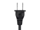 Monoprice PowerCord NonPolarized NEMA1-15P to NonPolarized IEC60320C7 Black 3ft