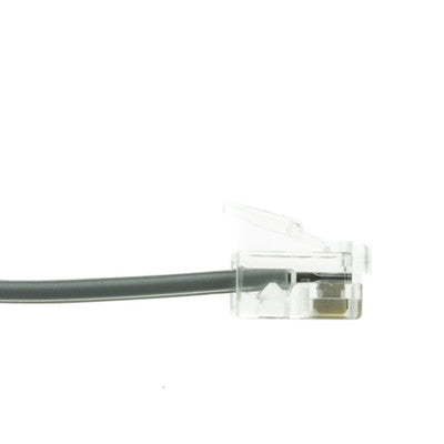 SimplyASP Tech 7ft RJ11 Silver Satin Flat Telephone Cord, 6P/4C