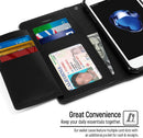 GOOSPERY Rich Wallet Leather Flip Case for iPhone 6 Plus / 7 Plus / 8 Plus - Multi-Card Holder Cover, Black