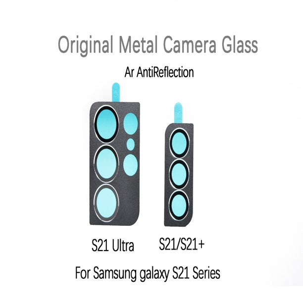Chrome Metallic Camera Lens Protector For Samsung Galaxy S21 Ultra - Black