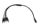 Monoprice DC Power Splitter 1 Female to 4 Male , Black