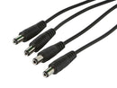 Monoprice DC Power Splitter 1 Female to 4 Male , Black