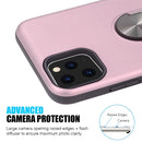 RUBBERIZED ANTI SLIPPERY CASE WITH METAL ROTATABLE RINGSTAND for IPHONE 11 PRO