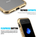 IPHONE SE(2020)/ 8/7 MAGNETIC SNAP CASE W/ TEMPERED GLASS BACK PLATE - GOLD