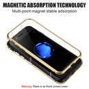 IPHONE SE(2020)/ 8/7 MAGNETIC SNAP CASE W/ TEMPERED GLASS BACK PLATE - GOLD