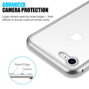 IPHONE SE(2020)/ 8/7 MAGNETIC SNAP CASE W/ TEMPERED GLASS BACK PLATE - GOLD