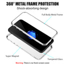 IPHONE SE(2020)/ 8/7 MAGNETIC SNAP CASE W/ TEMPERED GLASS BACK PLATE - GOLD