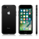 ALUMINUM MAGNETIC SNAP CASE W/TEMPERED GLASS BACKPLATE FOR IPHONE 8/7 PLUS-WHITE