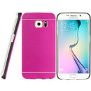 SAMSUNG GALAXY S6 EDGE HYBRID CASE BLACK TPU W/ BRUSHED STEE