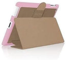Incipio Lexington Stylish Vegan Leather Case with Kickstand for iPad, Tan/Pink