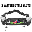 UNIVERSAL MULTI-FUNCTIONAL RUNNING BELT WITH DUAL WATER BOTTLE SLOTS AND PHONE POCKET WATER RESISTANT WAIST BAG FOR RUNNING HIKING CYCLING CLIMBING - YELLOW