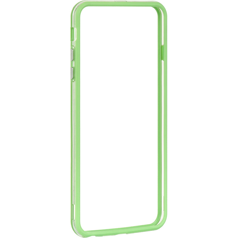 FOR IPHONE 6 / 6S PLUS HARD BUMPER CANDY CASE GREE GREEN TRIM W/ CLEAR PC