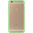 FOR IPHONE 6 / 6S PLUS HARD BUMPER CANDY CASE GREEN TRIM W/ CLEAR PC