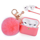 FURBULOUS COLLECTION 3IN1  CASE W FURBALL KEYCHAIN STRAP AIRPODS