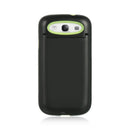 SAMSUNG S3 FLIP MIRROR/STAND CARD CASE NEON GREEN SKIN