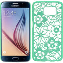 SAMSUNG GALAXY S6 CRYSTAL RUBBER CASE FLOWER LEAF