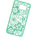 SAMSUNG GALAXY S6 CRYSTAL RUBBER CASE FLOWER LEAF