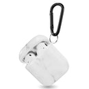 GLOSSY DESIGN LUXURY TPU SOFT CASE FOR AIRPODS WITH CARABINER