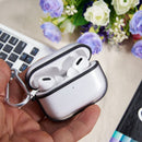 STYLISH EGGSHELL PC CLEAR CASE WITH CARABINER FOR AIRPODS PRO