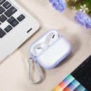 STYLISH EGGSHELL PC CLEAR CASE WITH CARABINER FOR AIRPODS PRO