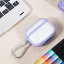 STYLISH EGGSHELL PC CLEAR CASE WITH CARABINER FOR AIRPODS PRO