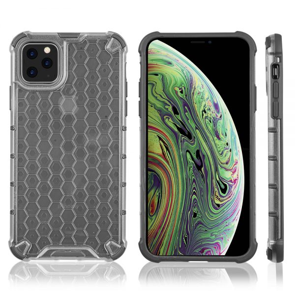 HONEYCOMB CRYSTAL CLEAR SHOCK ABSORPTION BUMPER CASE for iPhone 11 PRO