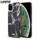 LUXMO PREMIUM MARBLICIOUS COLLECTION FOR IPHONE 11 PRO MATTED MARBLE TPU CASE - BLACK ROSE MARBLE