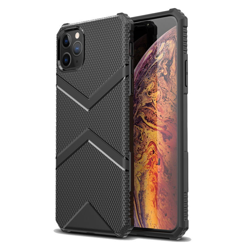 PYRAGRIP ANTI-SLIPPERY 3D TEXTURIZED TPU CASE COLLECTION FOR IPHONE 11 PRO - BLACK