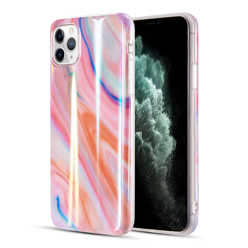 THE VOGUE COLLECTION FULL COVERAGE TPU IMD CASE WITH SPECIAL HOLOGRAPHIC SHINE FINISH FOR IPHONE 11 PRO - CORAL CRAZE