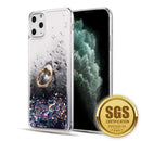 THE WATERFALL RING LIQUID SPARKLING QUICKSAND TPU CASE FOR IPHONE 11 PRO - BLACK