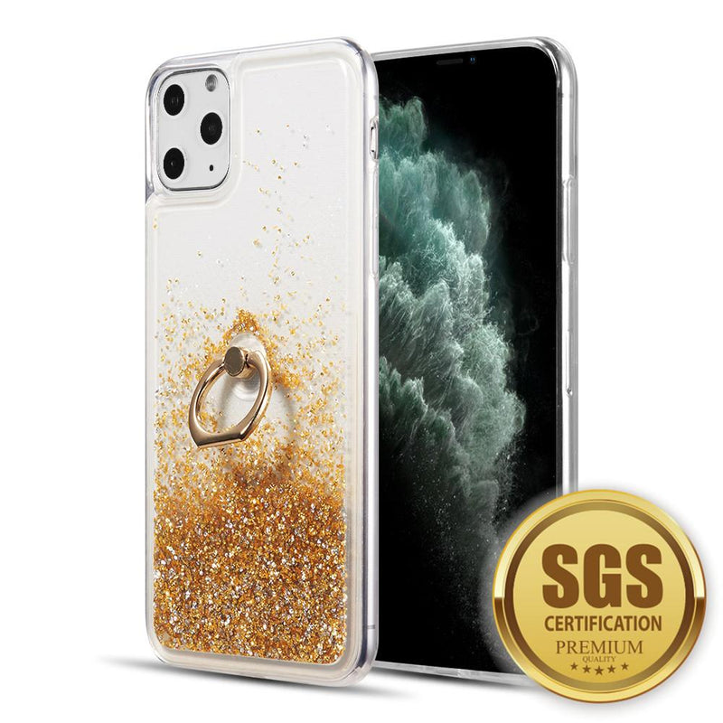 THE WATERFALL RING LIQUID SPARKLING QUICKSAND  CASE FOR IPHONE 11 PRO