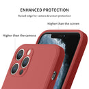IPHONE  12 PRO SLIM LIQUID SILICONE CASE W/ RING HOLDER KICKSTAND RASBERRY RED