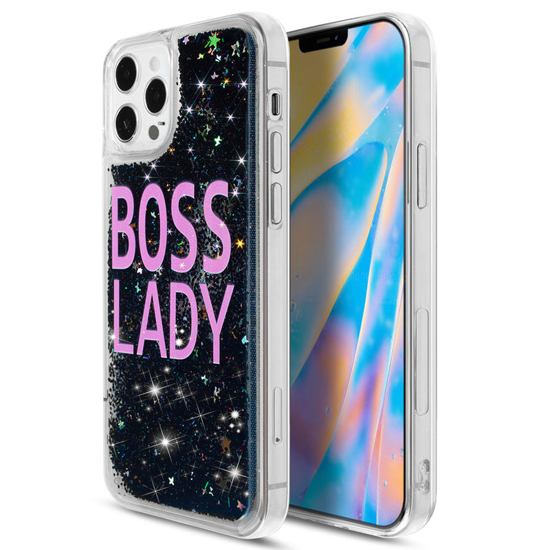 WATERFALL LIQUID SPARKLING QUICKSAND TPU CASE FOR IPHONE 13 PRO MAX-BOSS LADY