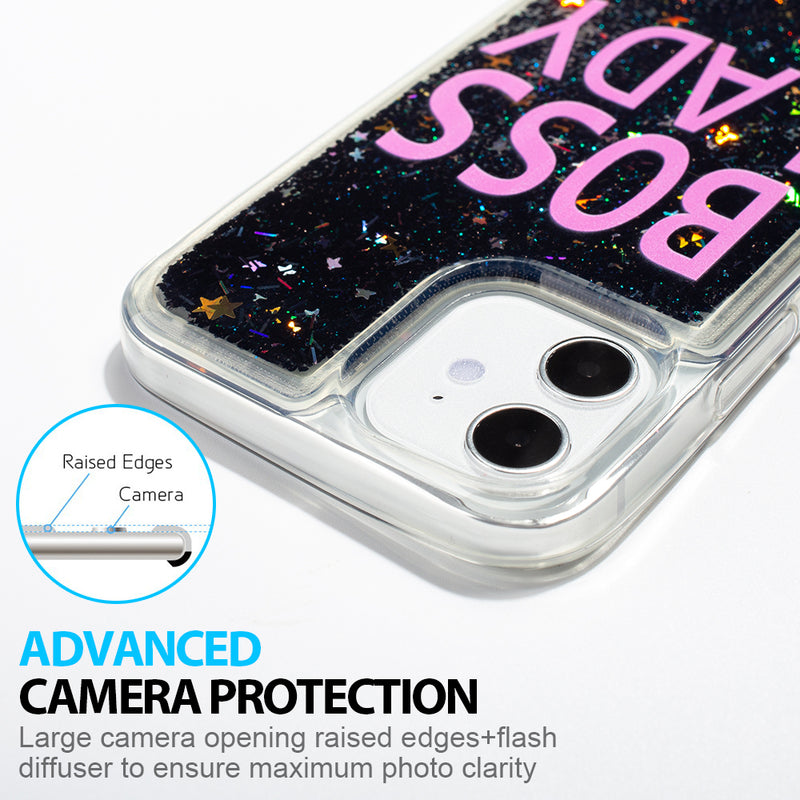 WATERFALL LIQUID SPARKLING QUICKSAND TPU CASE FOR IPHONE 13 PRO MAX-BOSS LADY