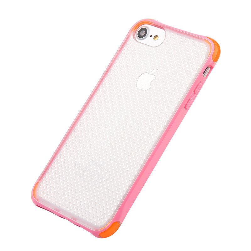 FOR IPHONE 7 DUAL COLOR SHOCKPROOF CRYSTAL TPU CASE - PINK