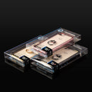 IPHONE 7 DIAMOND JEWEL TRANSPARENT TPU RING CASE WITH CHROME BLING FRAME BLACK