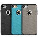 FOR IPHONE 7 LEATHERETTE TPU COVER CASE - GREY