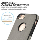 FOR IPHONE 7 LEATHERETTE TPU COVER CASE - GREY