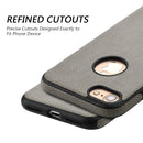 FOR IPHONE 7 LEATHERETTE TPU COVER CASE - GREY