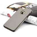 FOR IPHONE 7 LEATHERETTE TPU COVER CASE - GREY