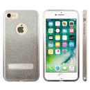 FOR IPHONE 8 / 7 STARRY DAZZLE LUXURY  COVER CASE WITH KICKSTAND - SILVER