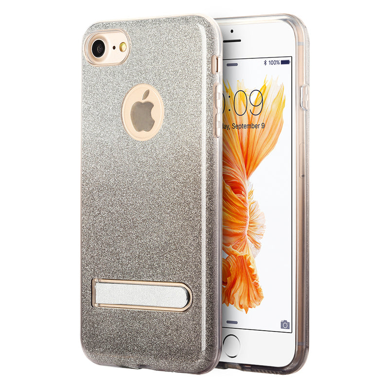 FOR IPHONE 8 / 7 STARRY DAZZLE LUXURY  COVER CASE WITH KICKSTAND - SILVER