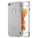 FOR IPHONE 8/ FOR IPHONE 7 SKYFALL TRANSPARENT TPU CASE W/ ELECTROPLATED UPPER & LOWER FRAME - SILVER