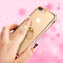 IPHONE 7 PLUS DIAMOND JEWEL RING CASE WITH CHROME BLING FRAME  GOLD